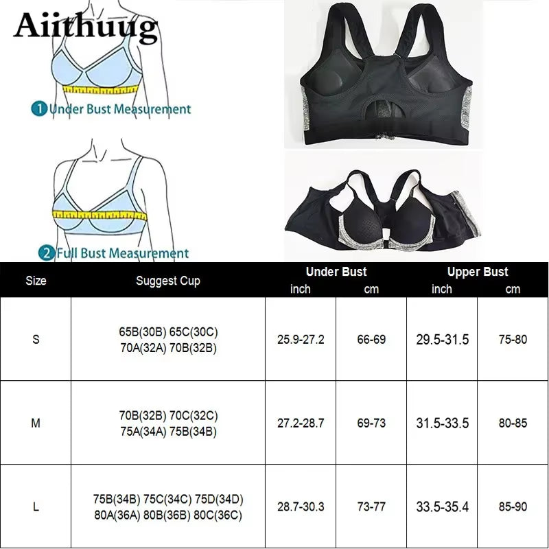 Aiithuug Sports Bras High Impact Sportswear Push up Bralette Top Fitness Running Yoga Bra Sports Bras for Gym Women Sport Bra